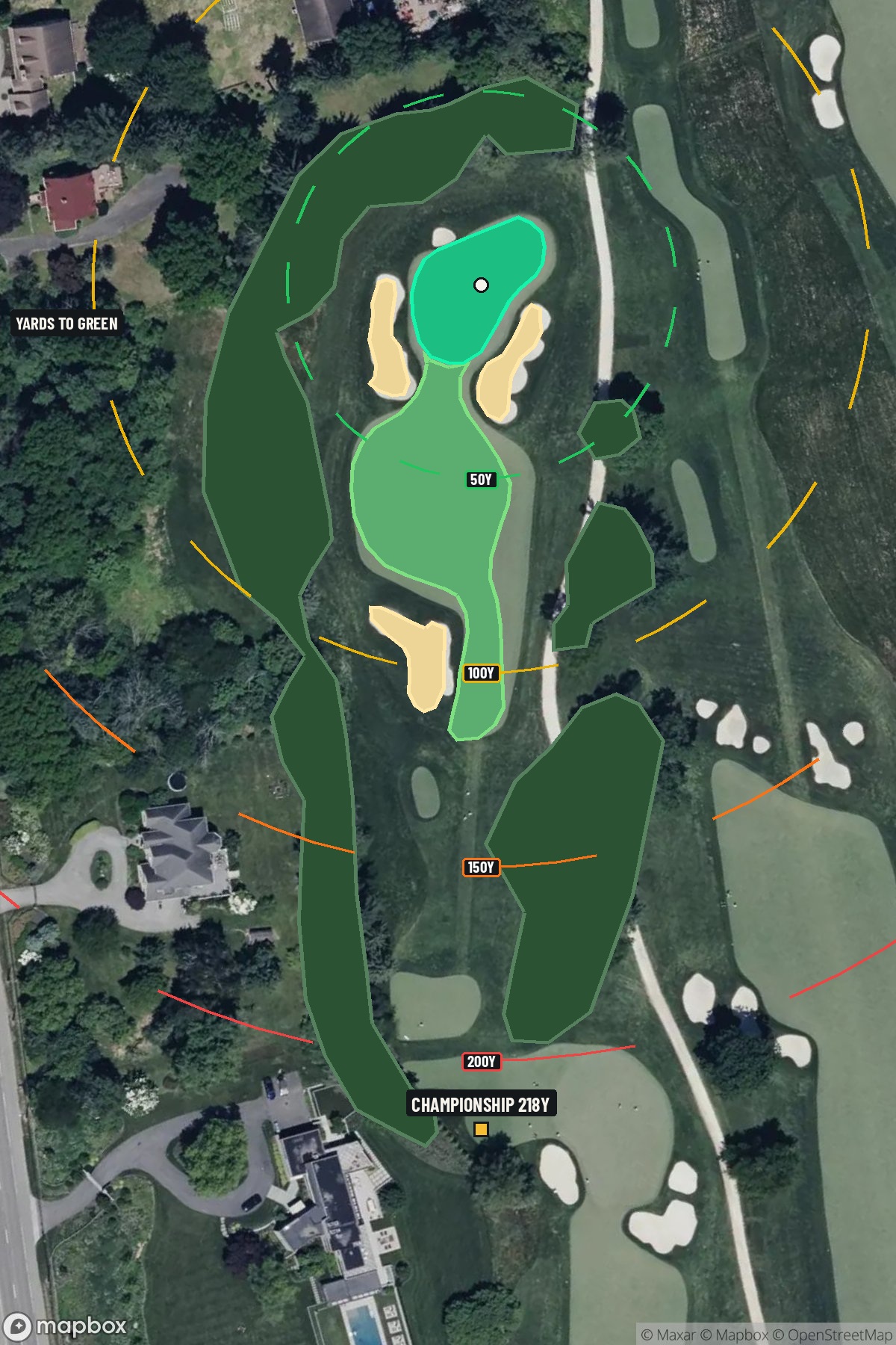 Hole 14 aerial at Aronimink Golf Club
