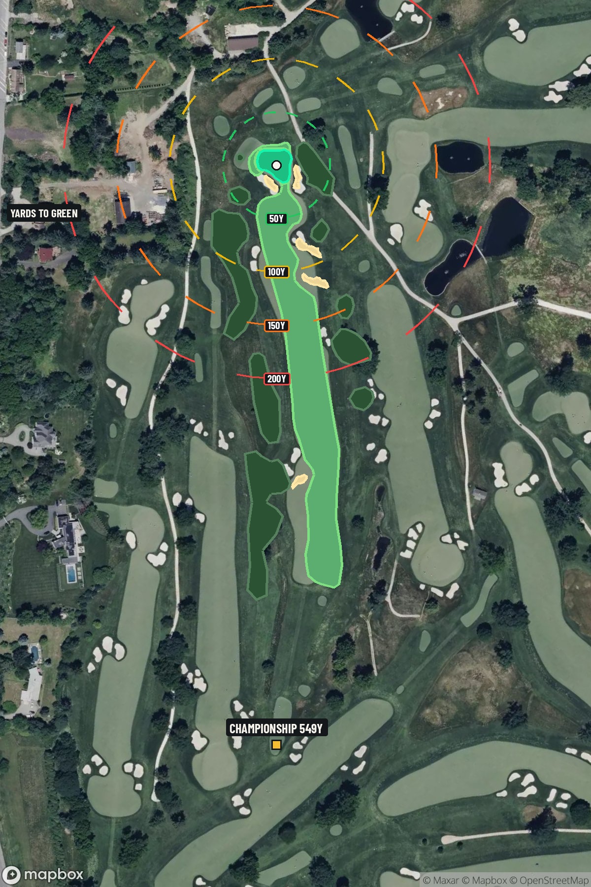 Hole 16 aerial at Aronimink Golf Club