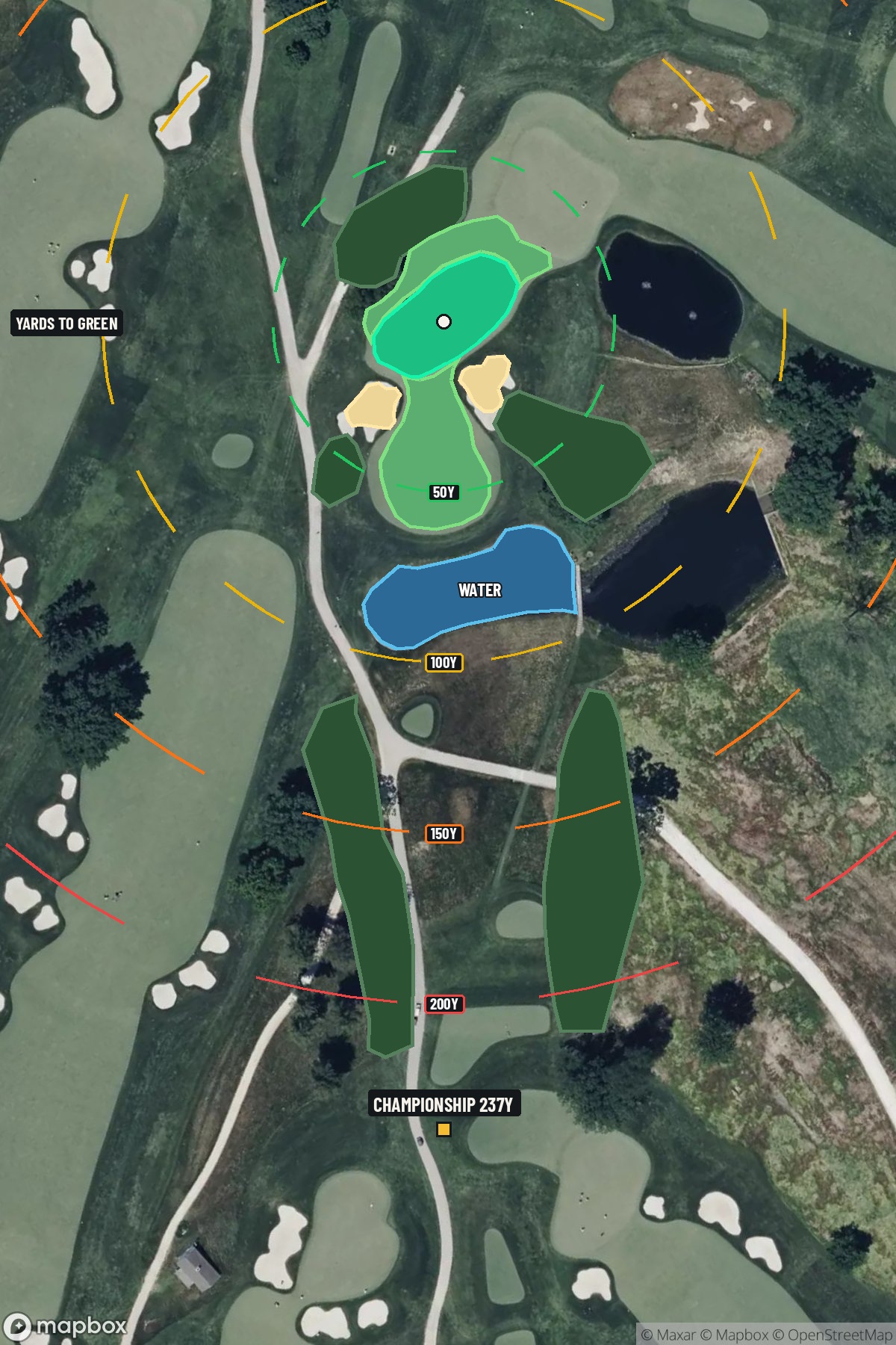 Hole 8 aerial at Aronimink Golf Club