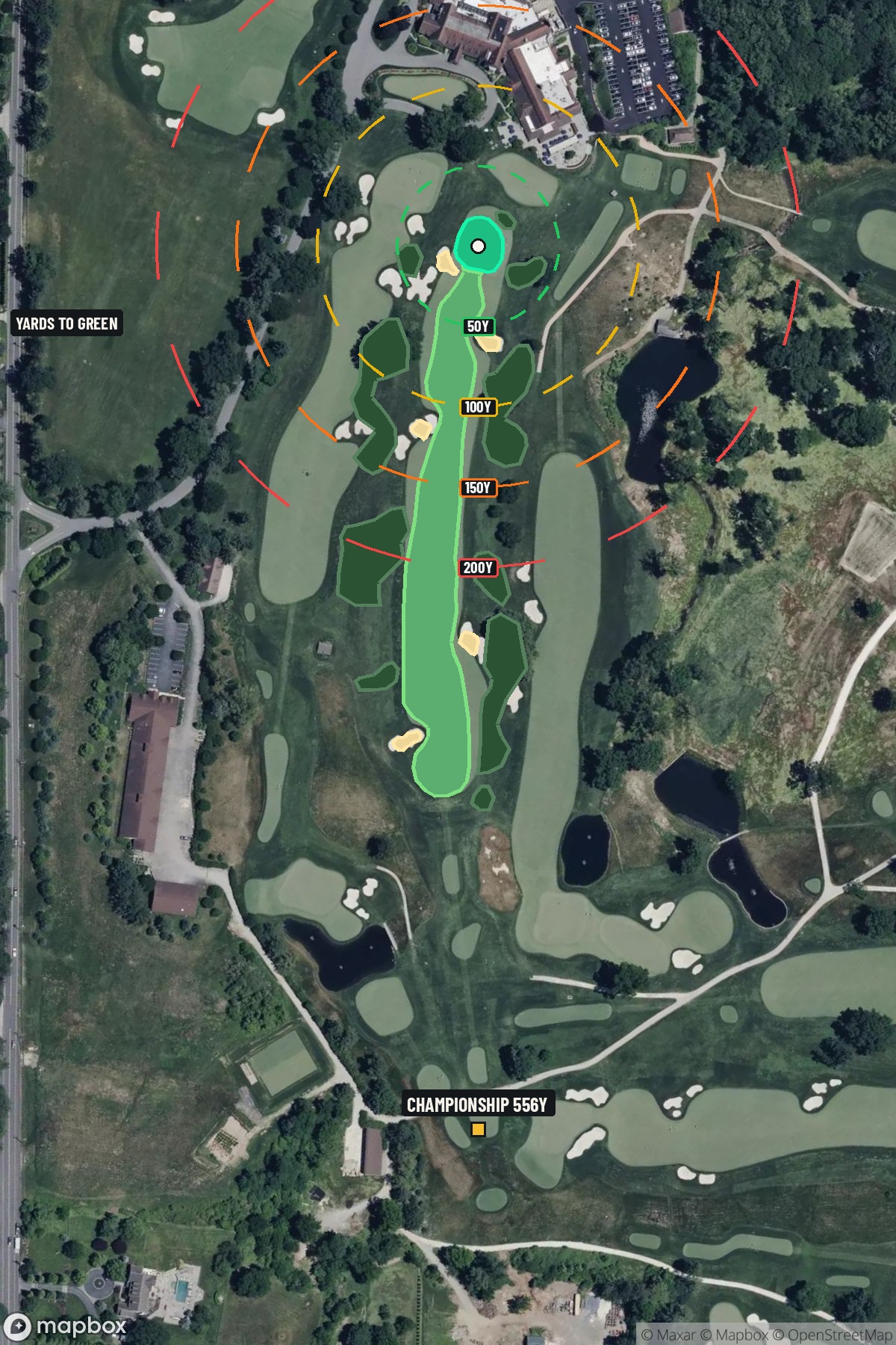 Hole 9 aerial at Aronimink Golf Club