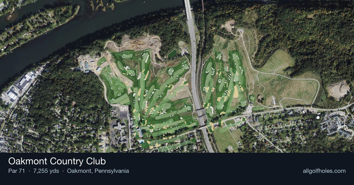 Oakmont Country Club aerial view