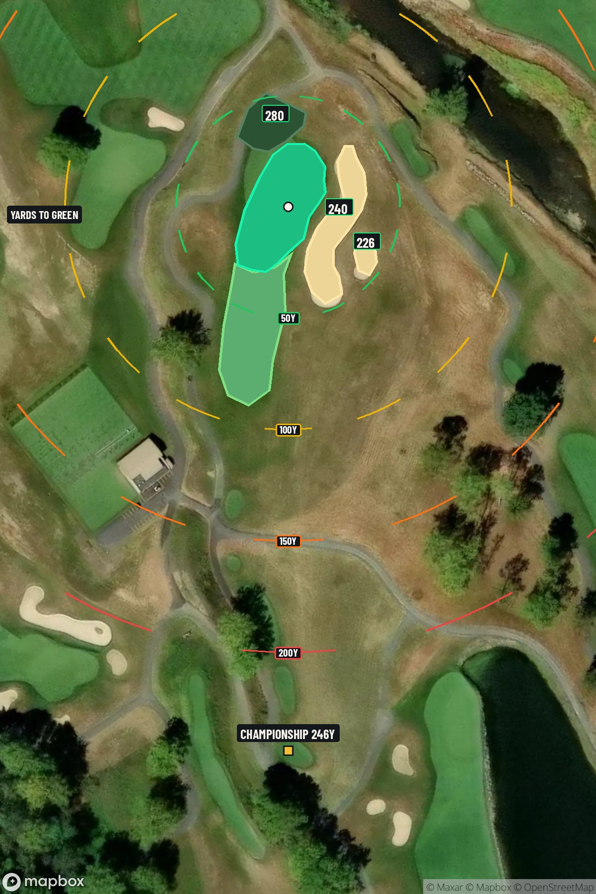 Hole 16 aerial at Pete Dye Golf Club