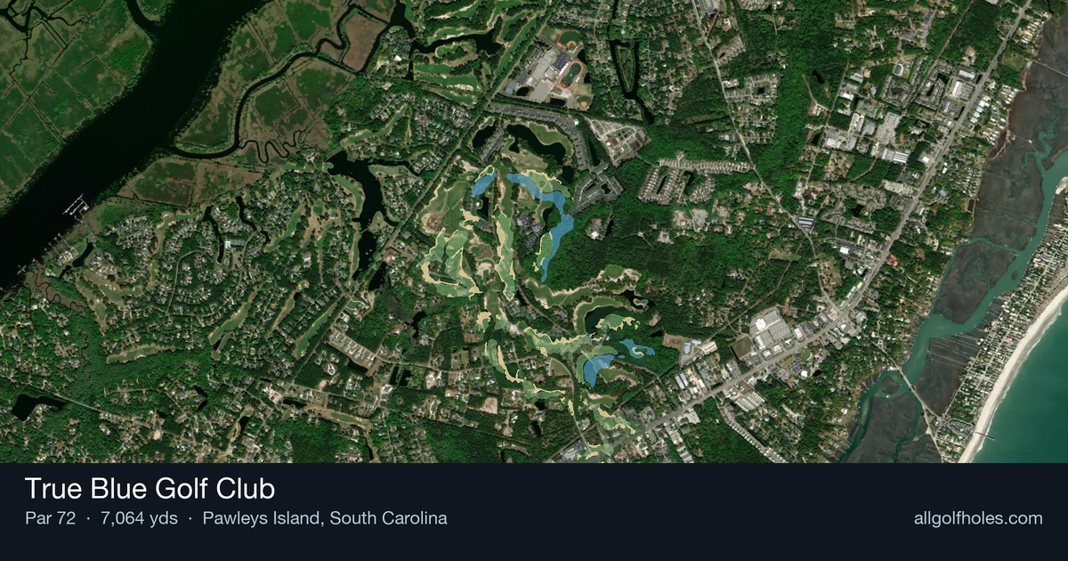 True Blue Golf Club aerial view