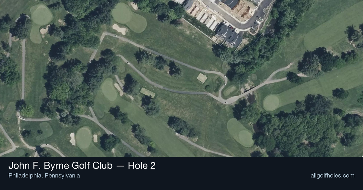 Hole 2 aerial at John F. Byrne Golf Club