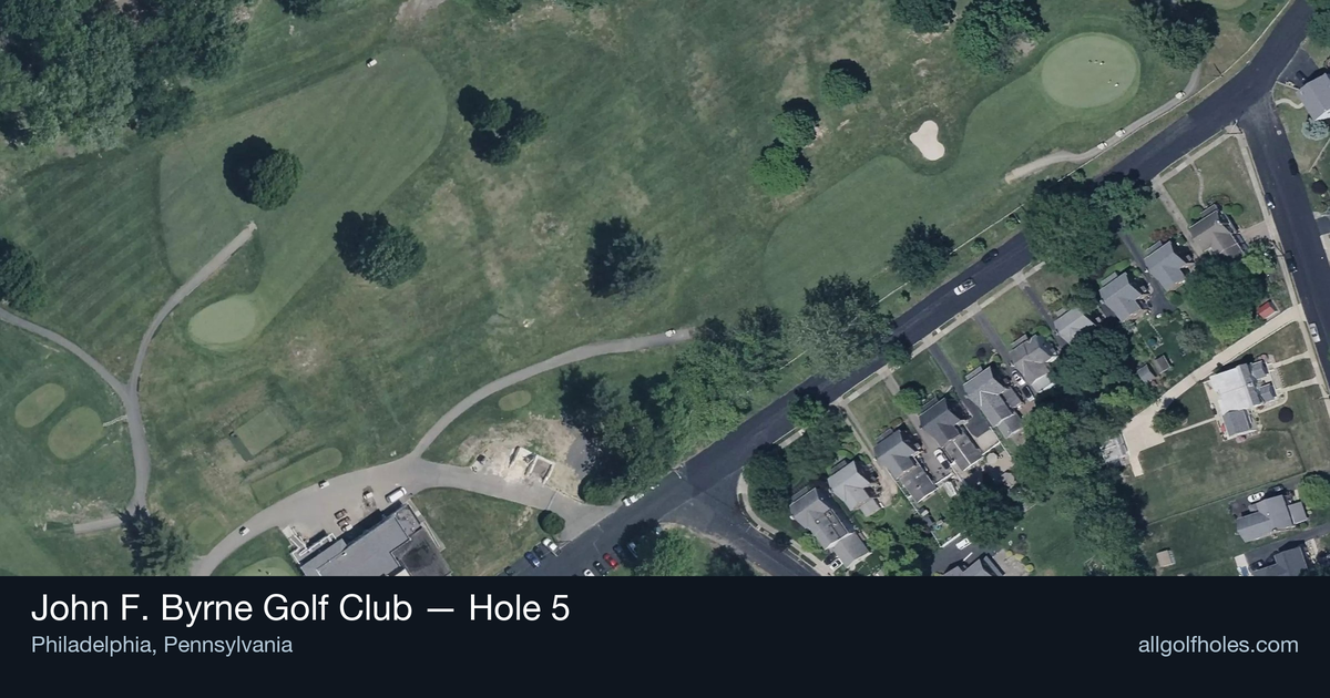 Hole 5 aerial at John F. Byrne Golf Club