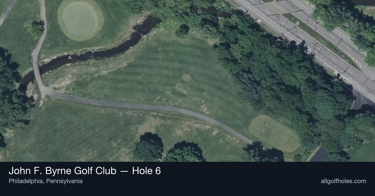Hole 6 aerial at John F. Byrne Golf Club
