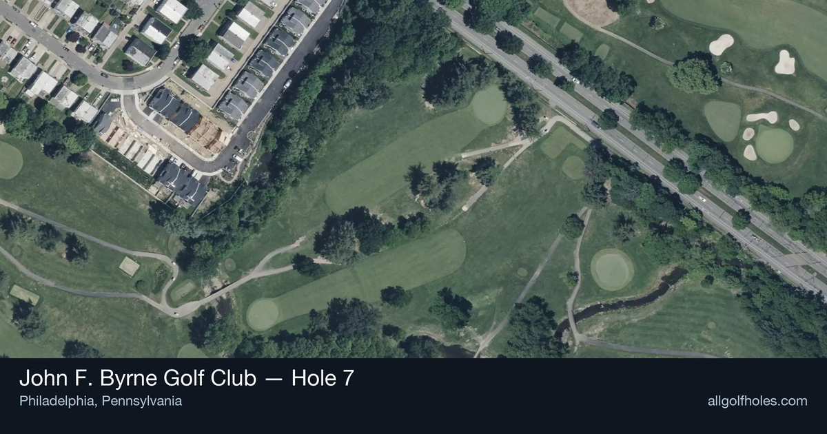 Hole 7 aerial at John F. Byrne Golf Club