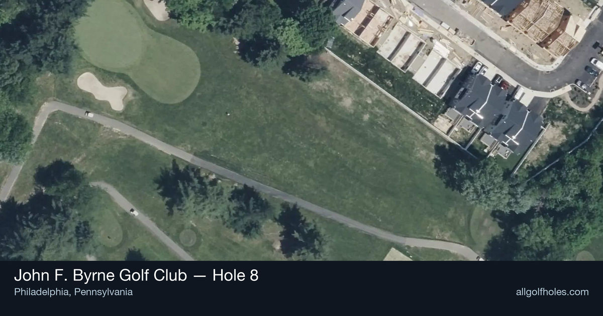 Hole 8 aerial at John F. Byrne Golf Club