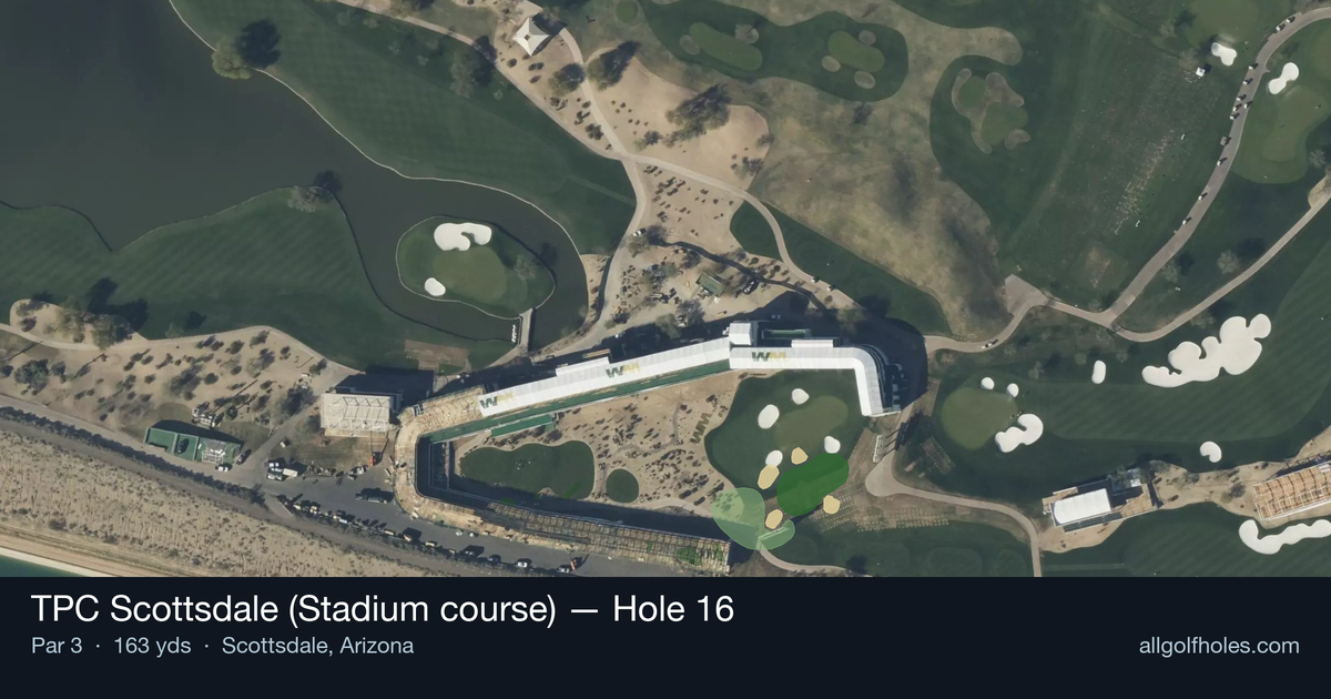 TPC Scottsdale (Stadium course) Hole 16 - Par 3, 163 Yds