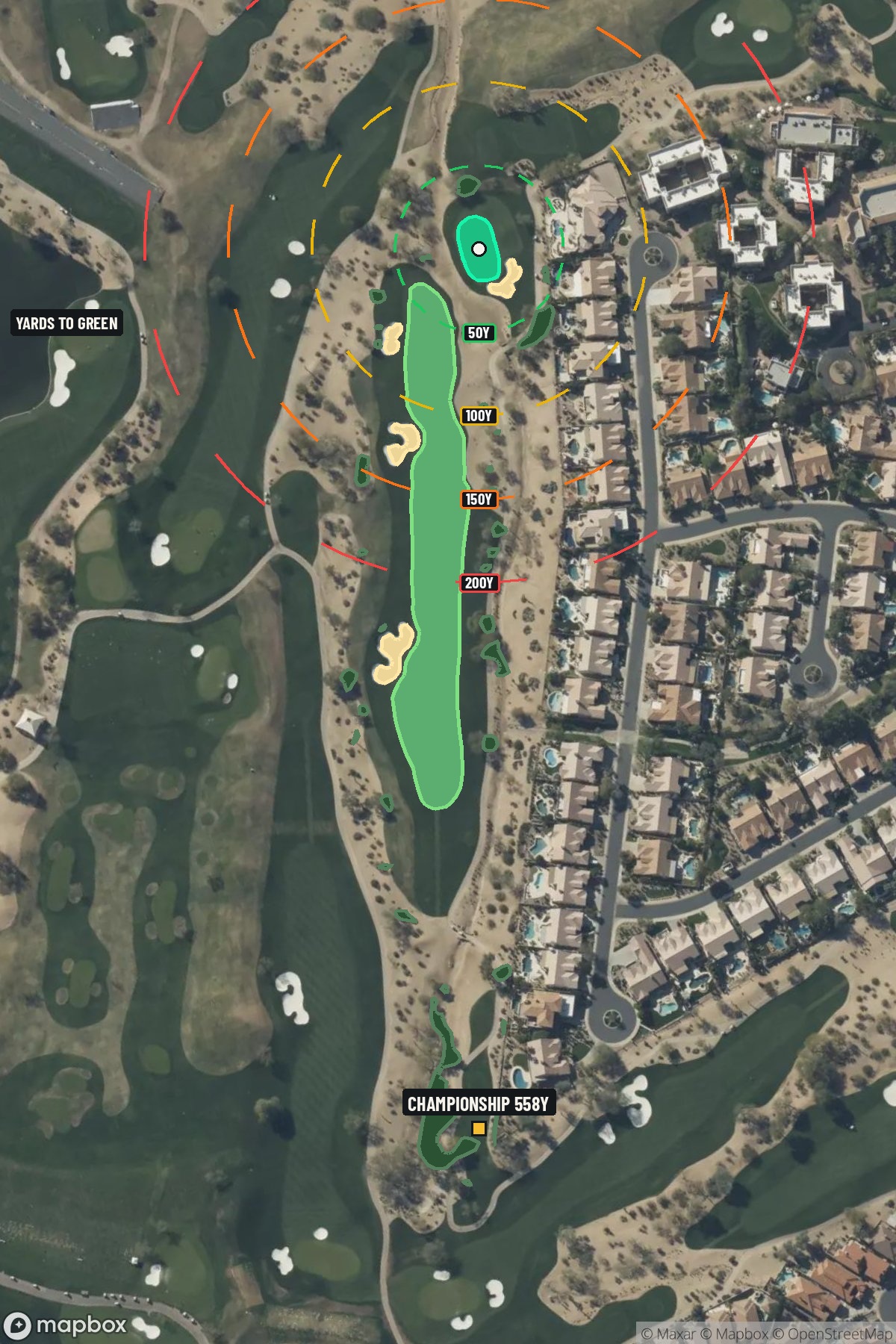 Hole 3 aerial at TPC Scottsdale (Stadium course)