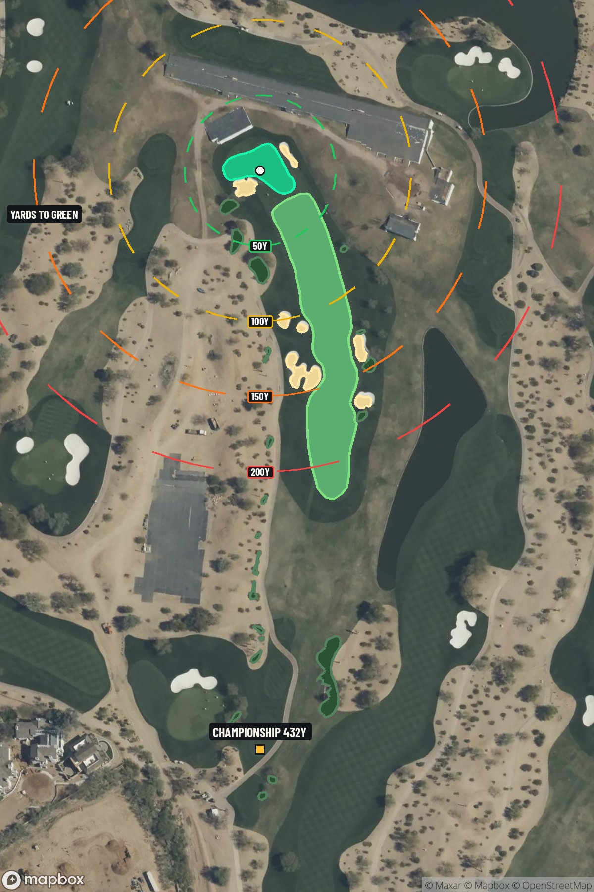 Hole 6 aerial at TPC Scottsdale (Stadium course)