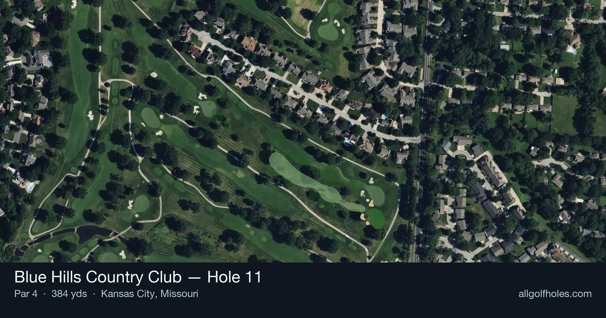 Hole 11 aerial at Blue Hills Country Club