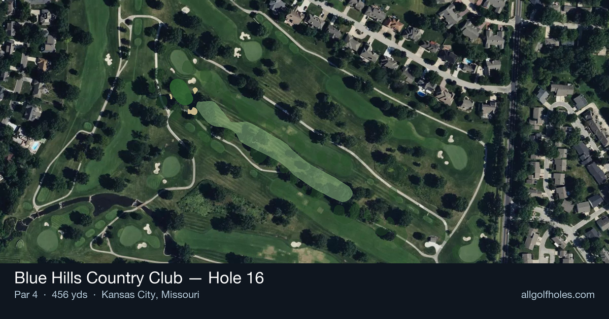 Hole 16 aerial at Blue Hills Country Club