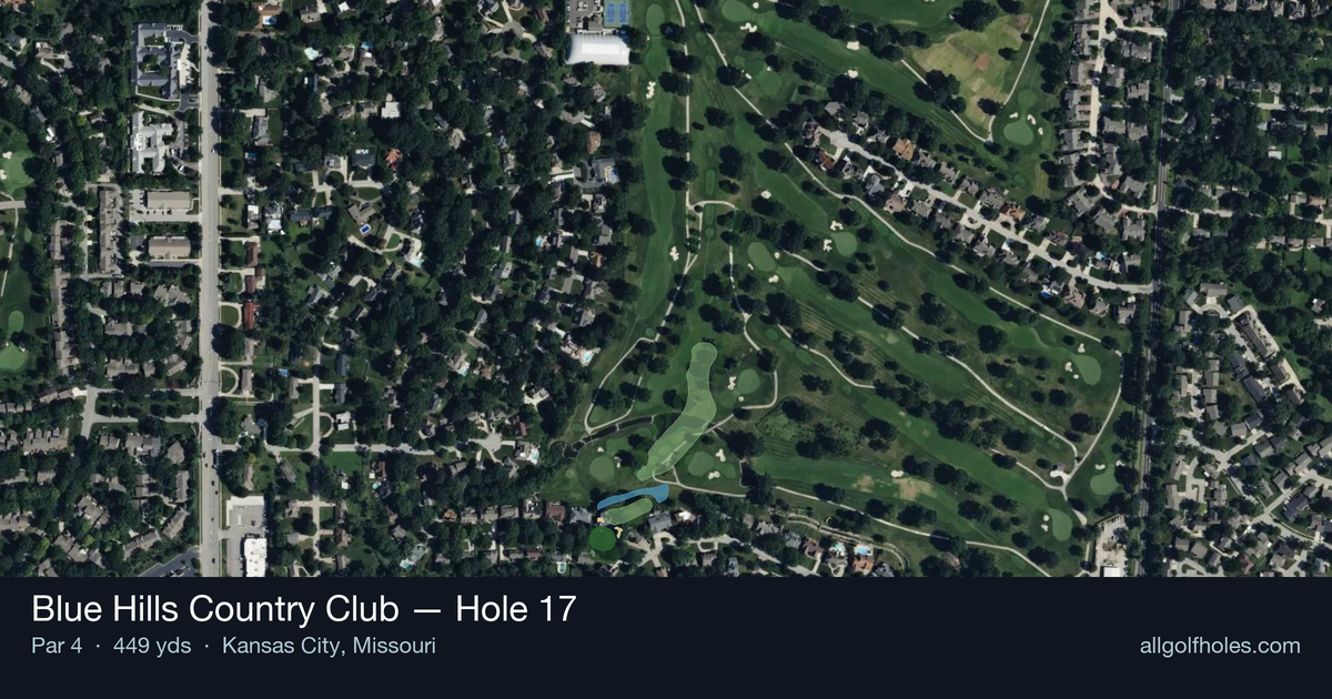Hole 17 aerial at Blue Hills Country Club