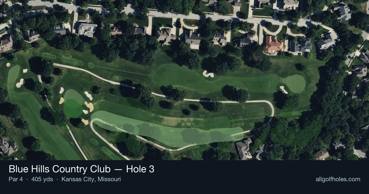 Hole 3 aerial at Blue Hills Country Club