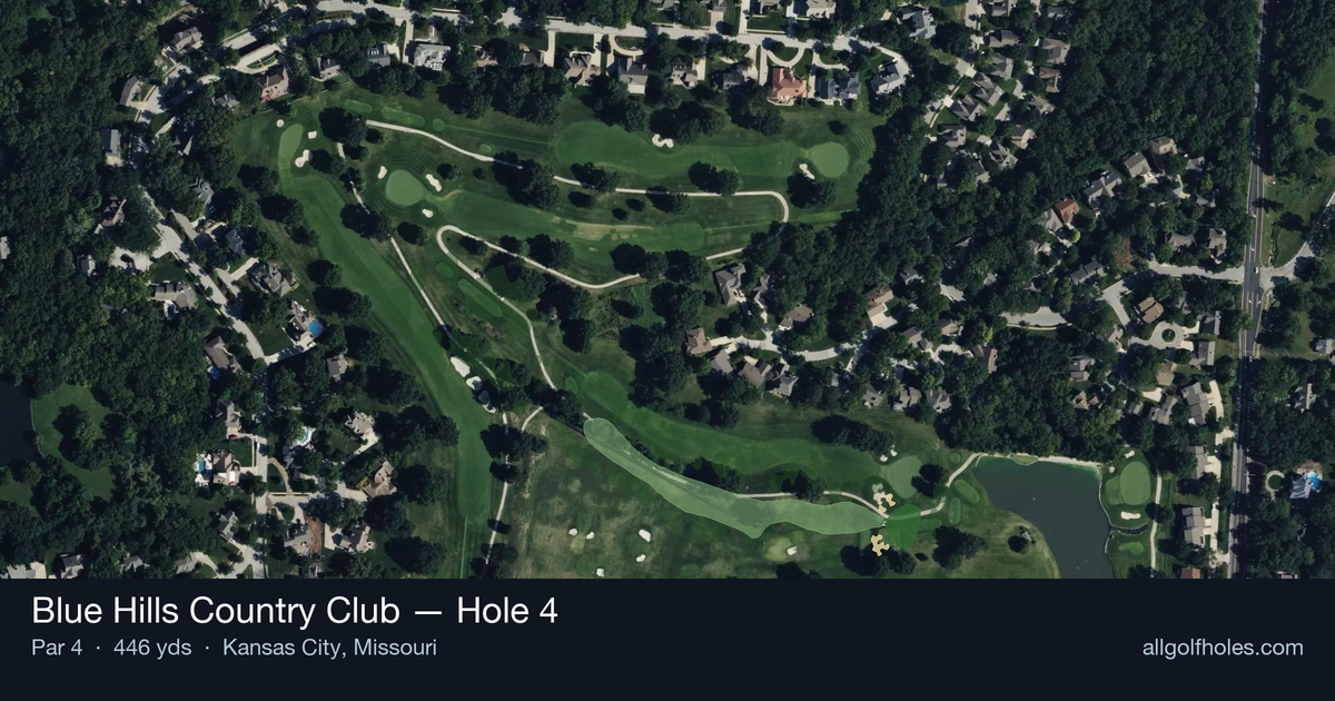 Hole 4 aerial at Blue Hills Country Club