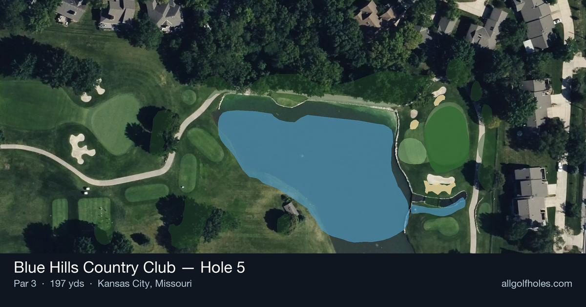 Hole 5 aerial at Blue Hills Country Club