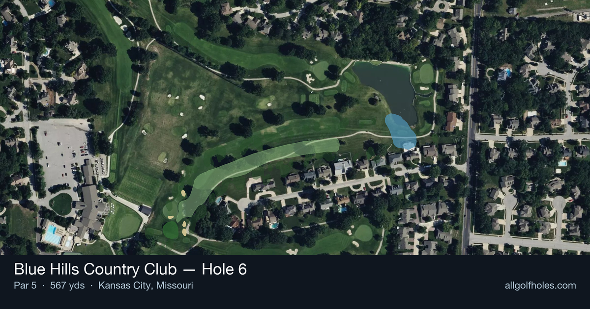 Hole 6 aerial at Blue Hills Country Club