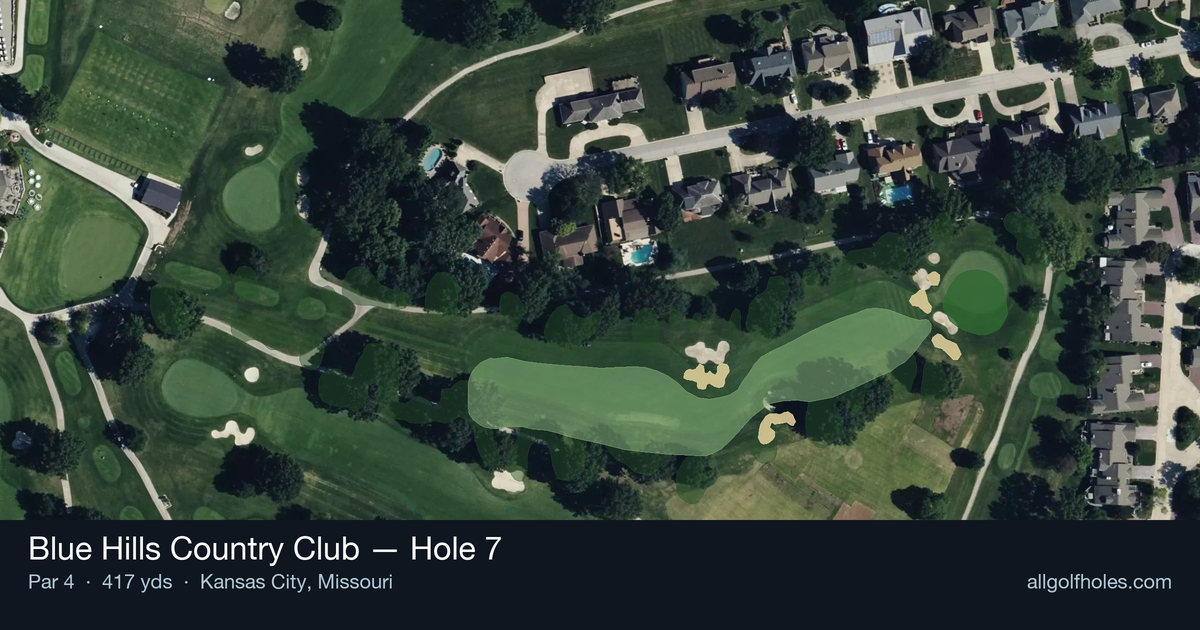 Hole 7 aerial at Blue Hills Country Club