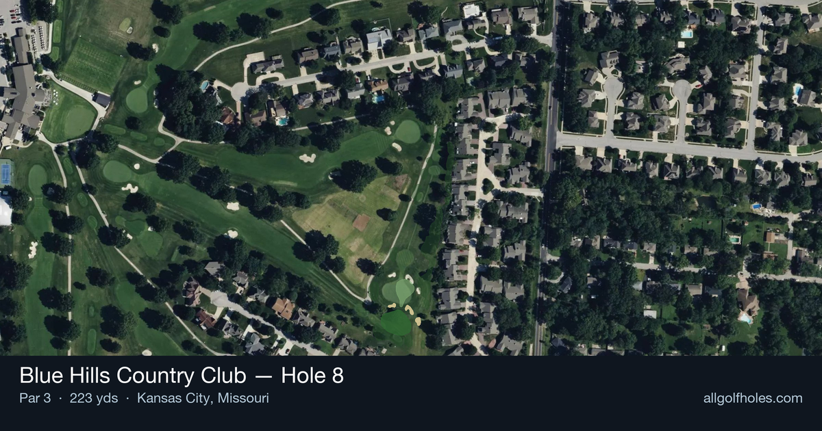 Hole 8 aerial at Blue Hills Country Club