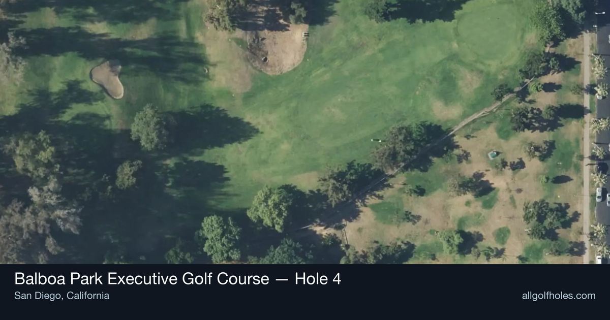 Hole 4 aerial at Balboa Park Executive Golf Course