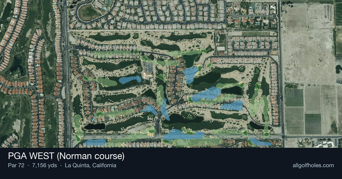 PGA WEST (Norman course) aerial view