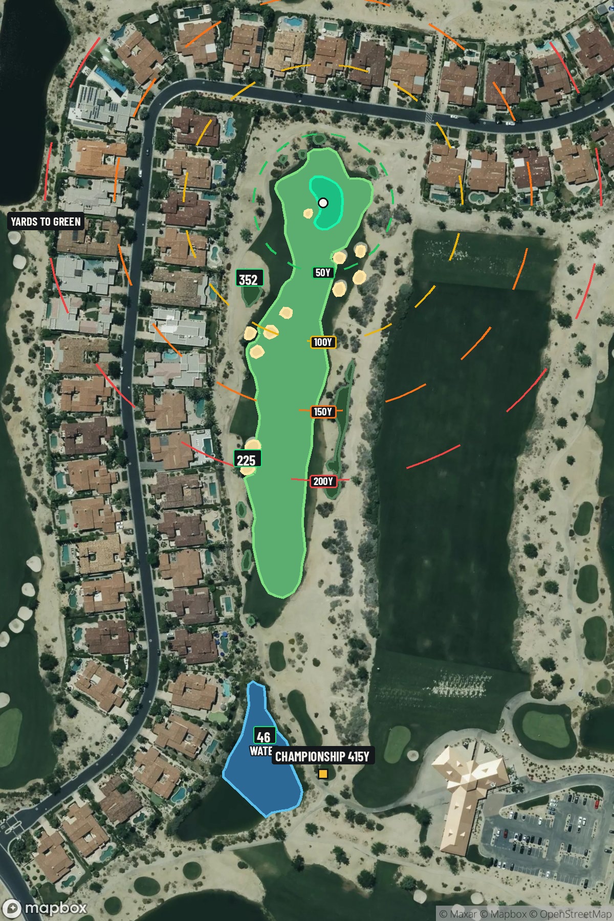 Hole 10 aerial at PGA WEST (Norman course)