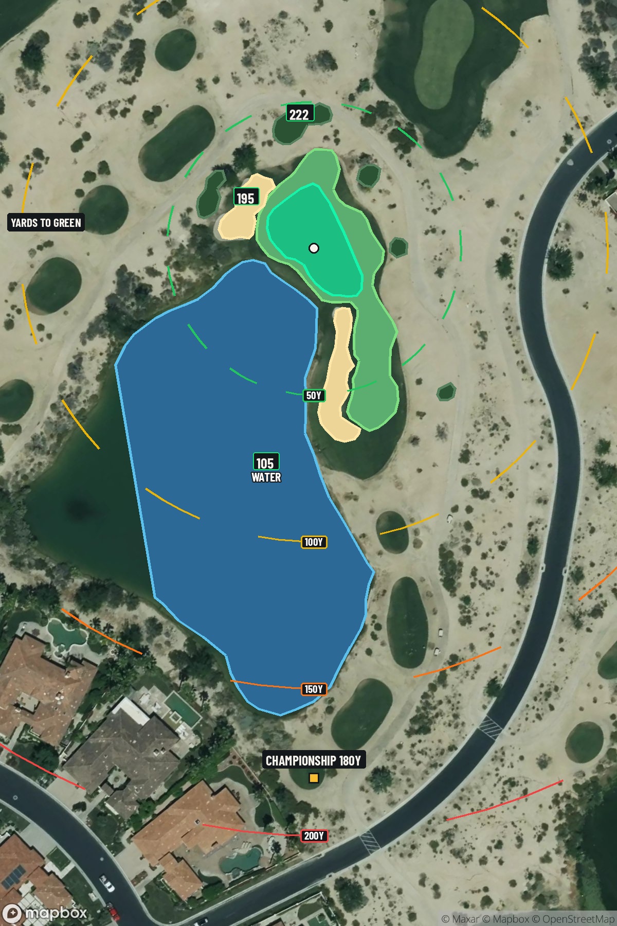 Hole 17 aerial at PGA WEST (Norman course)