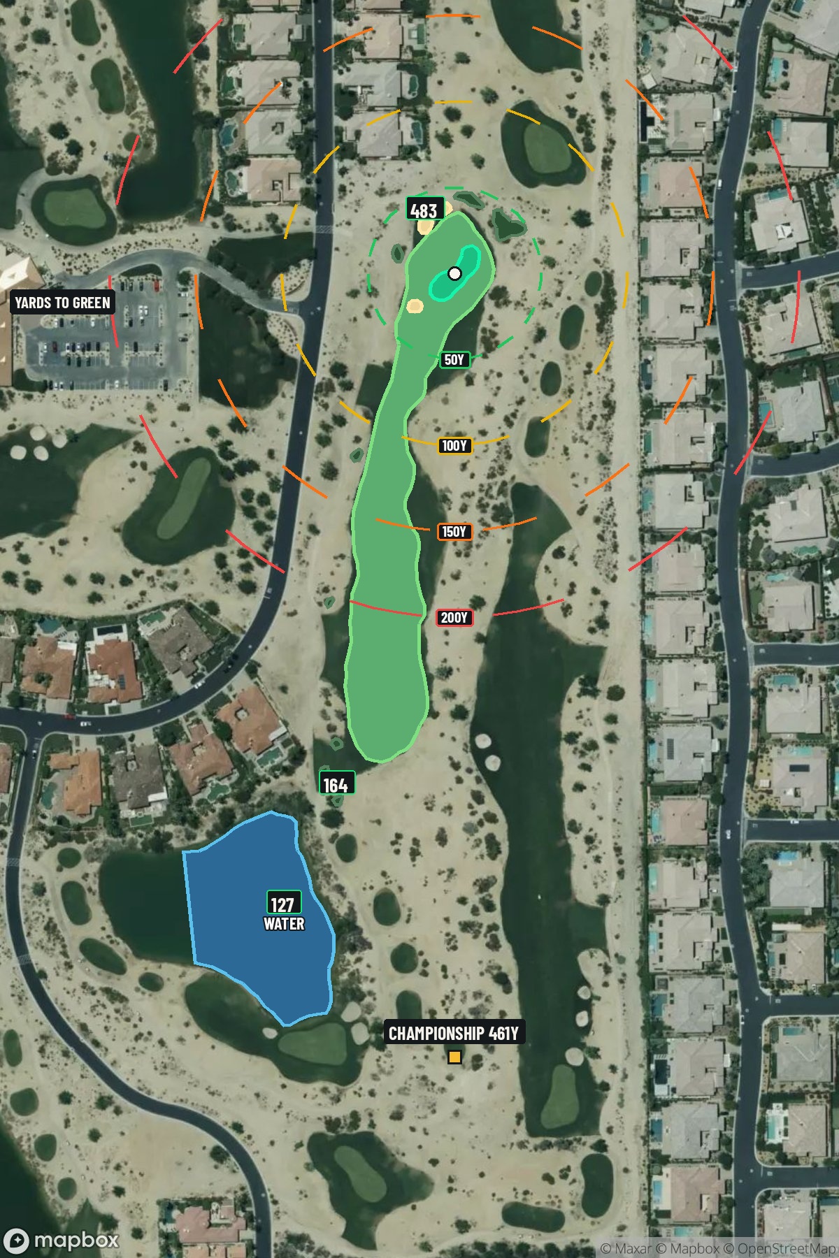 Hole 18 aerial at PGA WEST (Norman course)