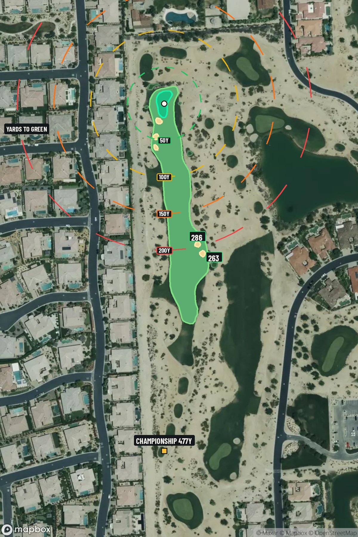 Hole 3 aerial at PGA WEST (Norman course)