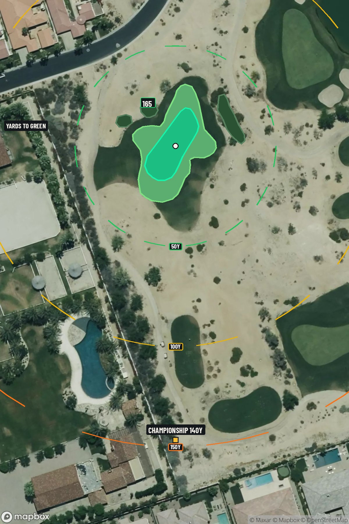 Hole 4 aerial at PGA WEST (Norman course)