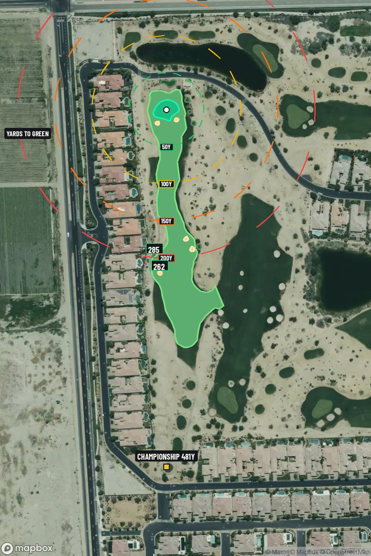 Hole 6 aerial at PGA WEST (Norman course)