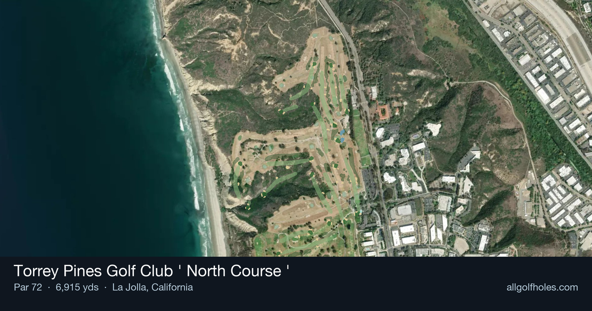 Torrey Pines Golf Club (North Course) aerial view