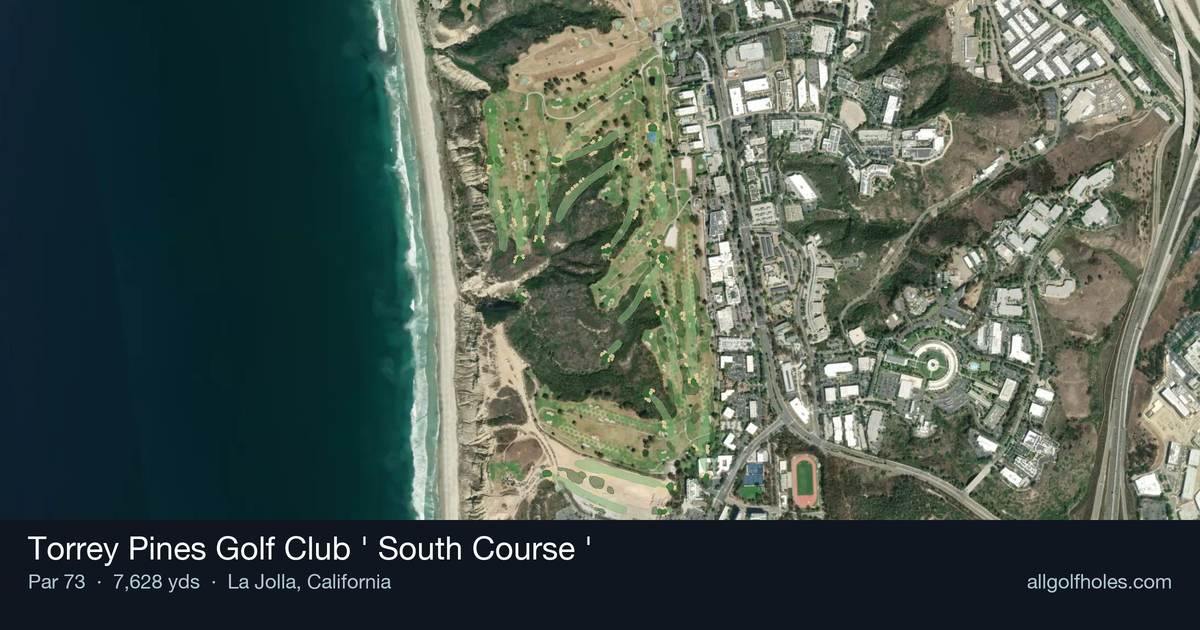 Torrey Pines Golf Club (South Course) aerial view