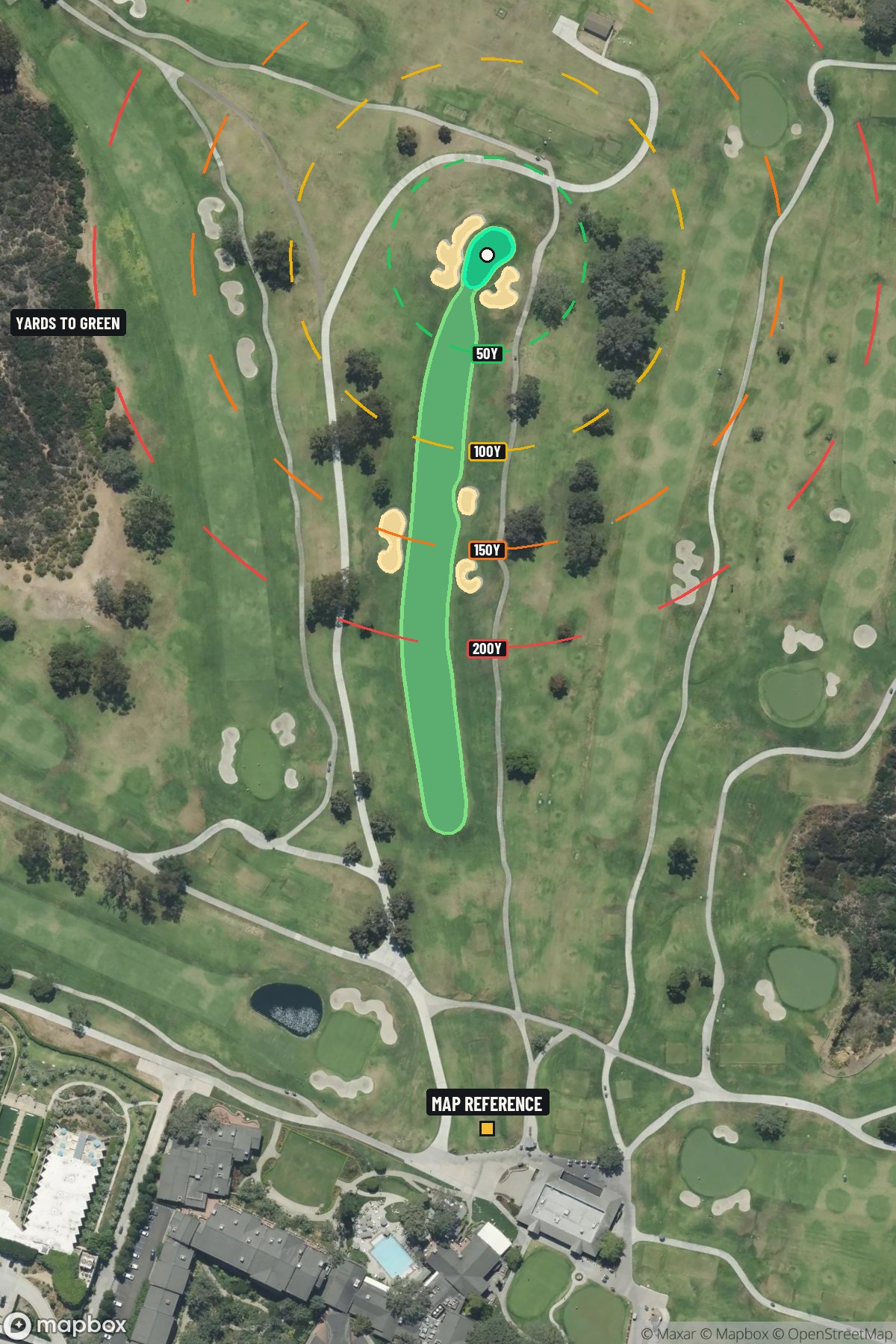 Hole 1 aerial at Torrey Pines Golf Club (South Course)