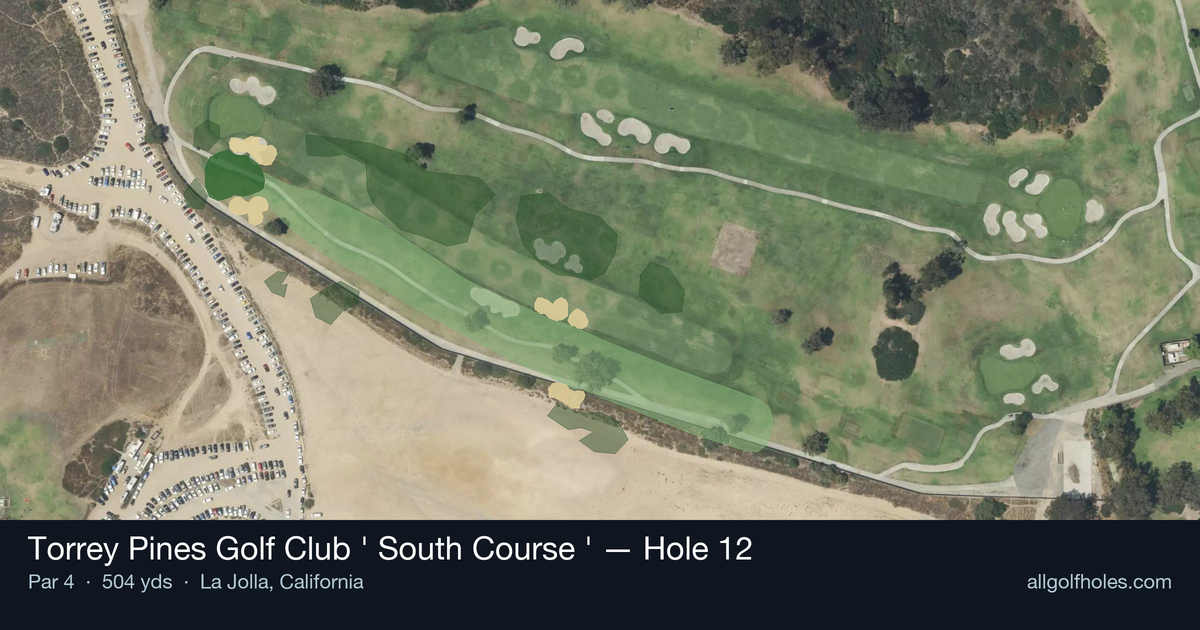 Hole 12 aerial at Torrey Pines Golf Club (South Course)