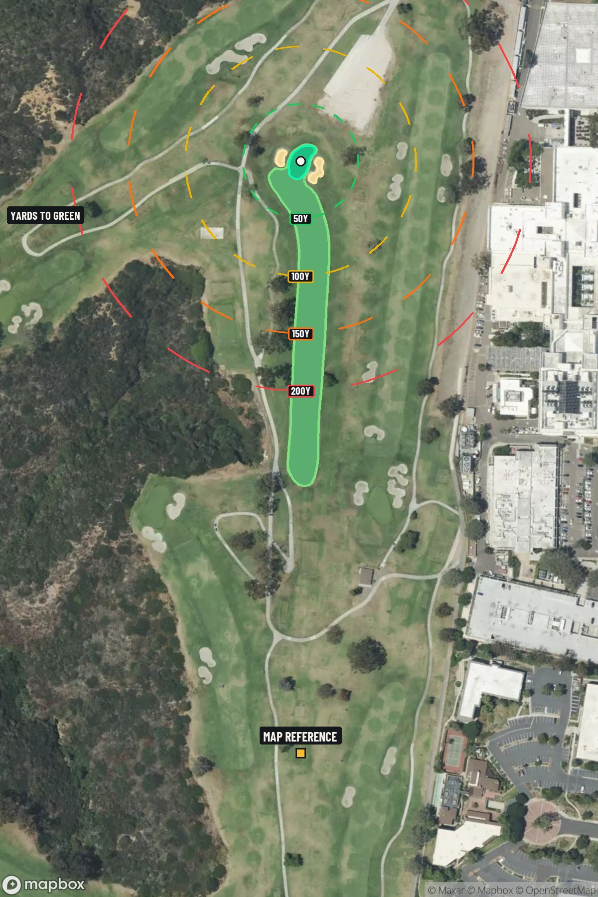 Hole 15 aerial at Torrey Pines Golf Club (South Course)