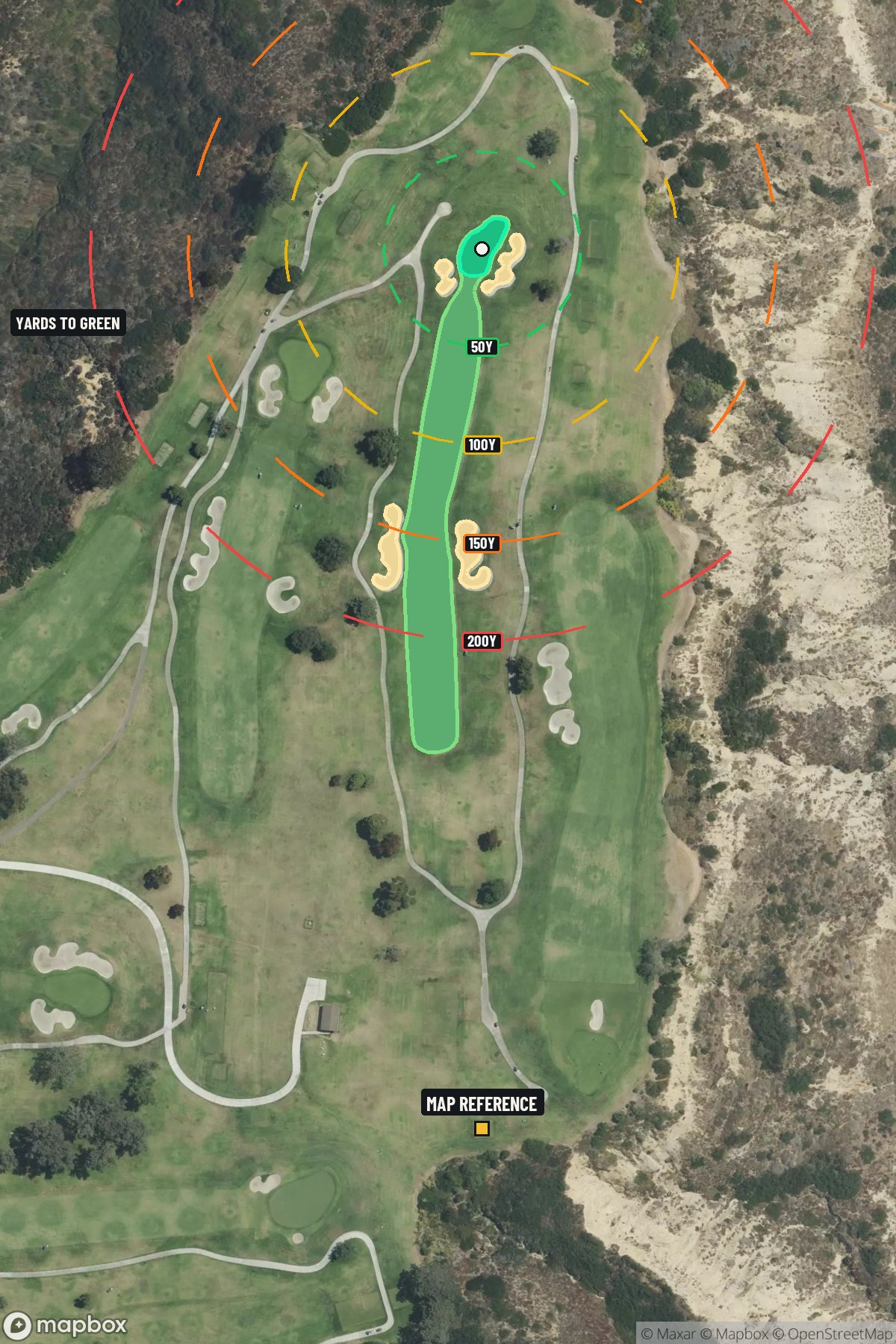 Hole 5 aerial at Torrey Pines Golf Club (South Course)