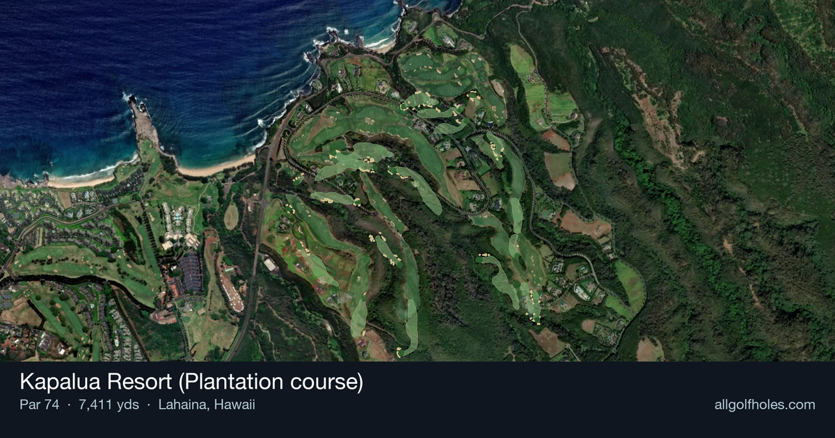 Kapalua Resort (Plantation course) aerial view