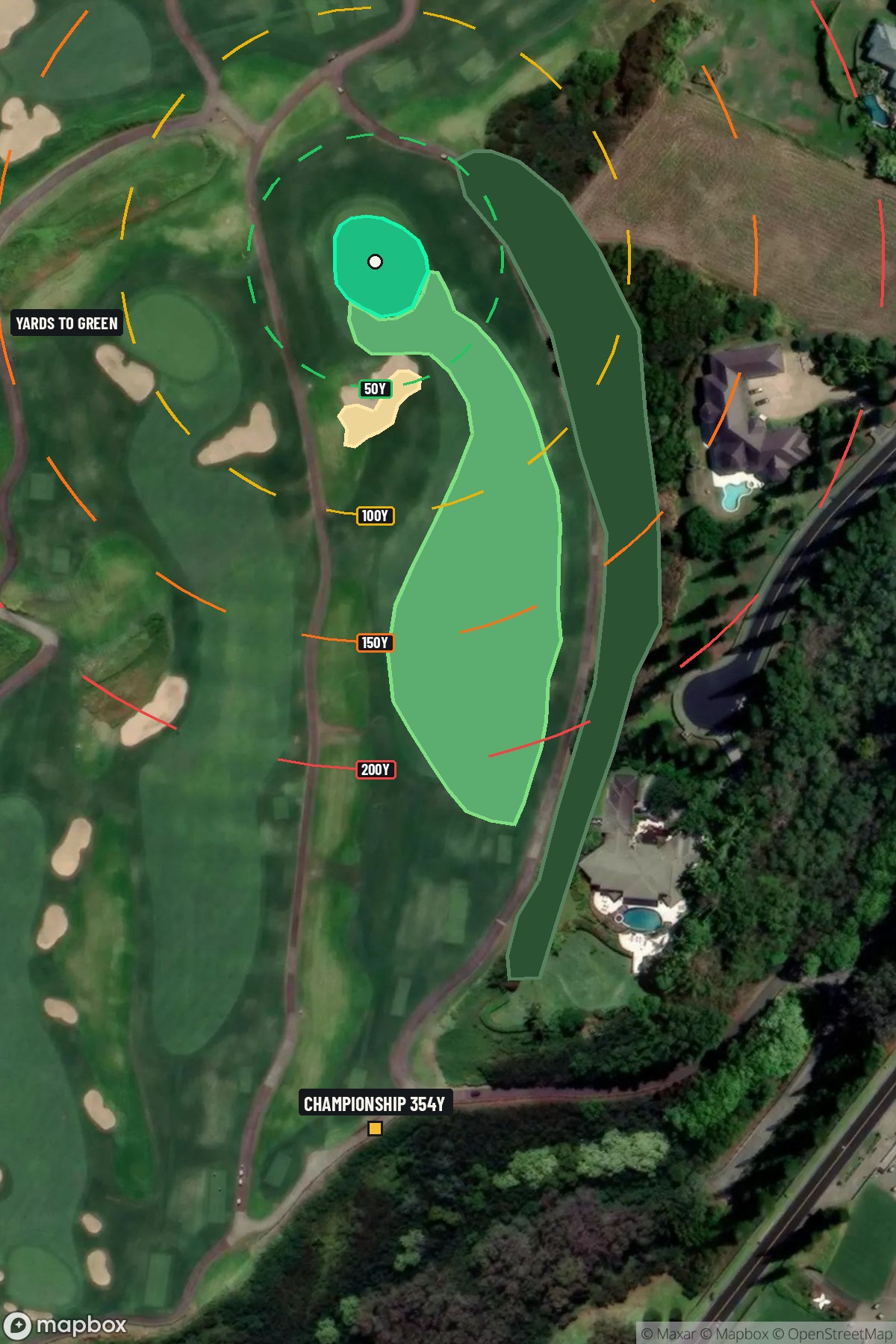 Hole 10 aerial at Kapalua Resort (Plantation course)