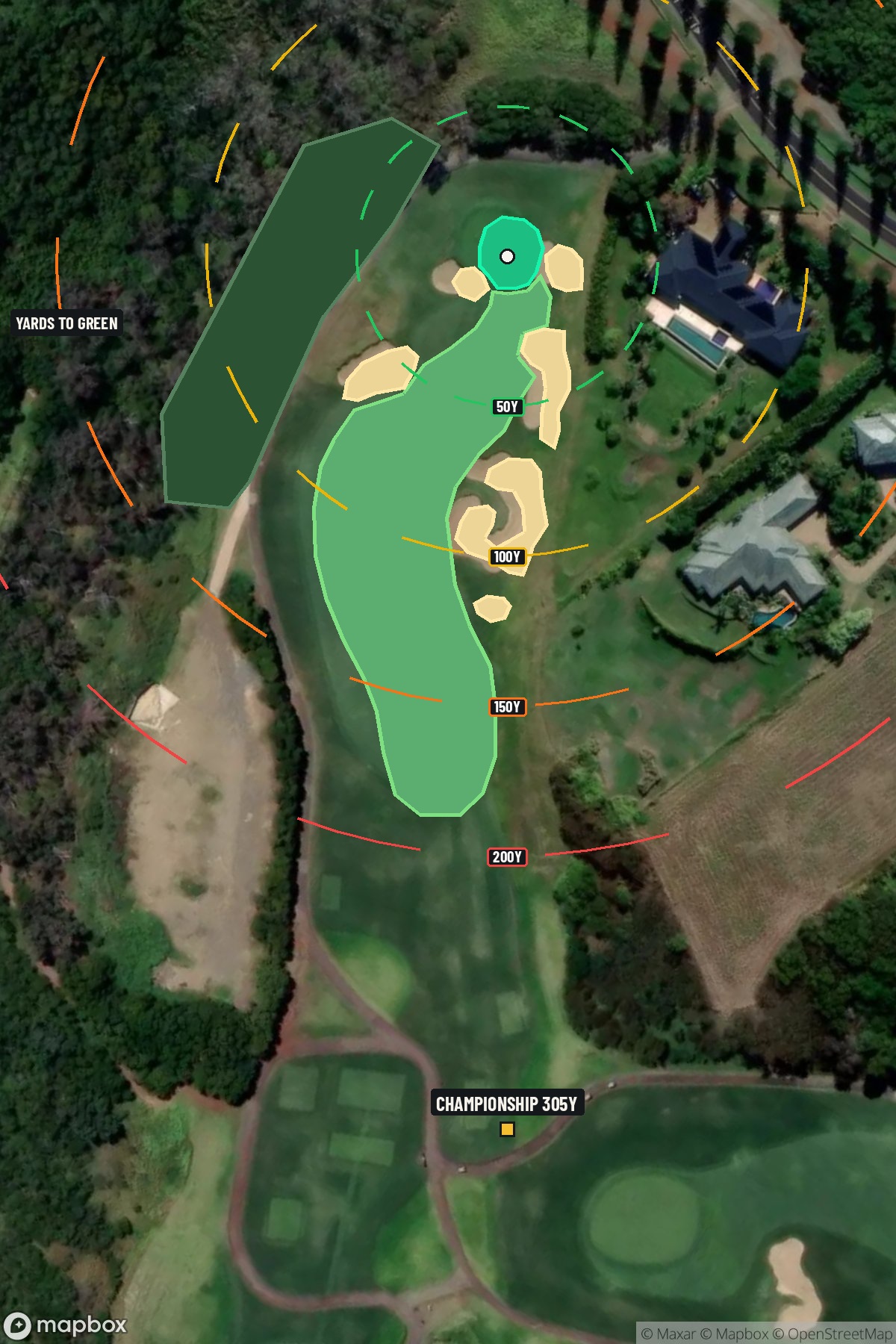 Hole 14 aerial at Kapalua Resort (Plantation course)