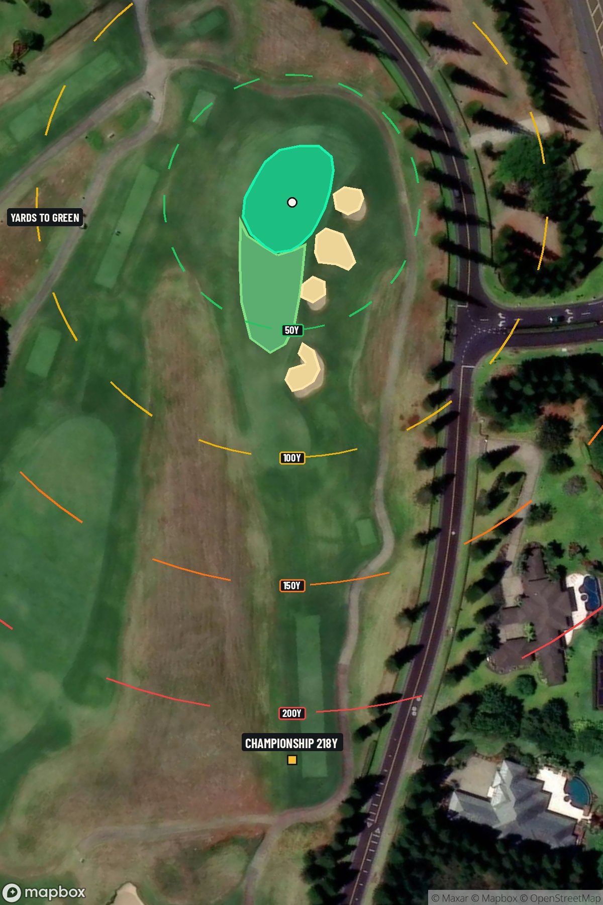 Hole 2 aerial at Kapalua Resort (Plantation course)