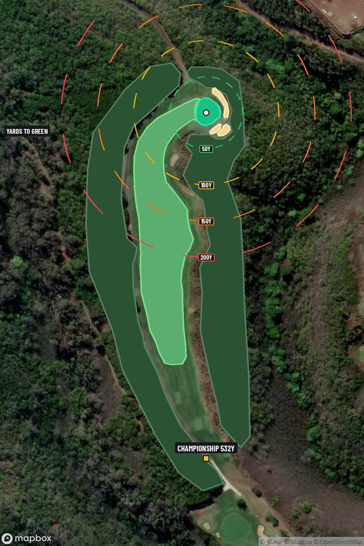 Hole 5 aerial at Kapalua Resort (Plantation course)