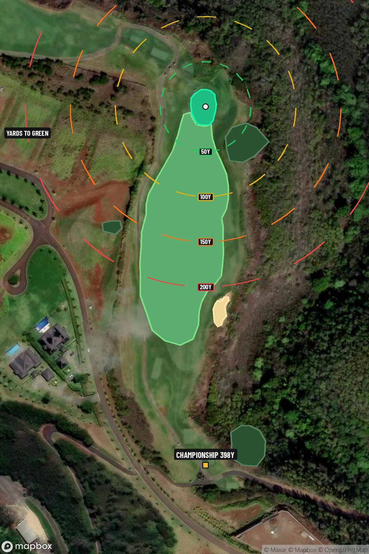 Hole 6 aerial at Kapalua Resort (Plantation course)