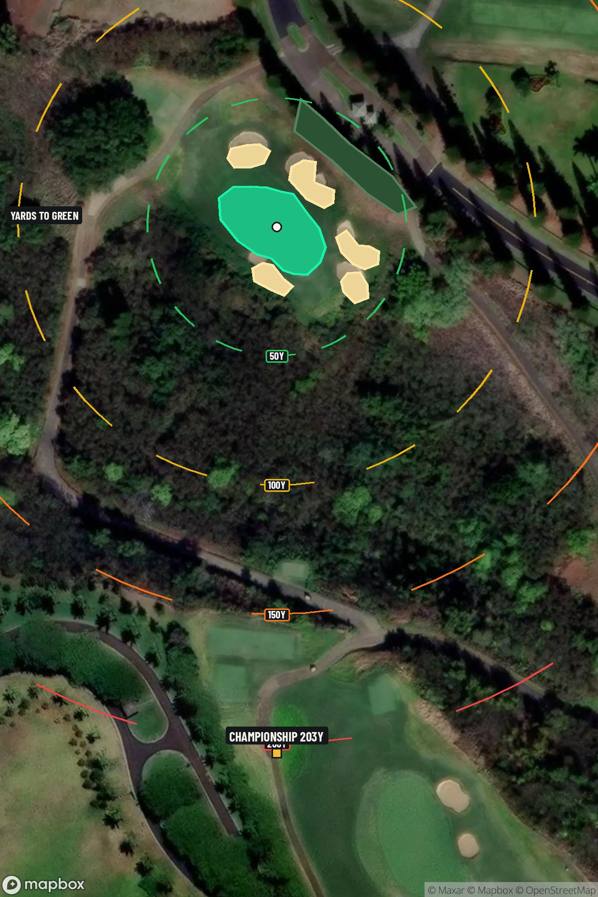 Hole 8 aerial at Kapalua Resort (Plantation course)