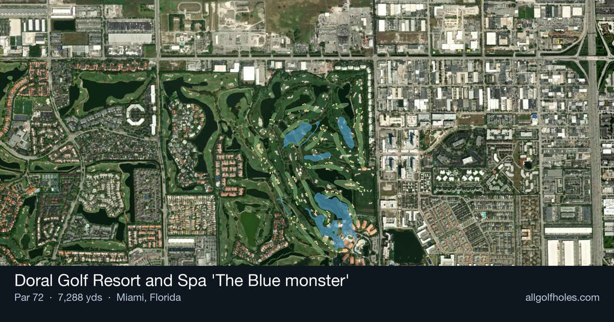 Doral Golf Resort and Spa 'The Blue monster' aerial view