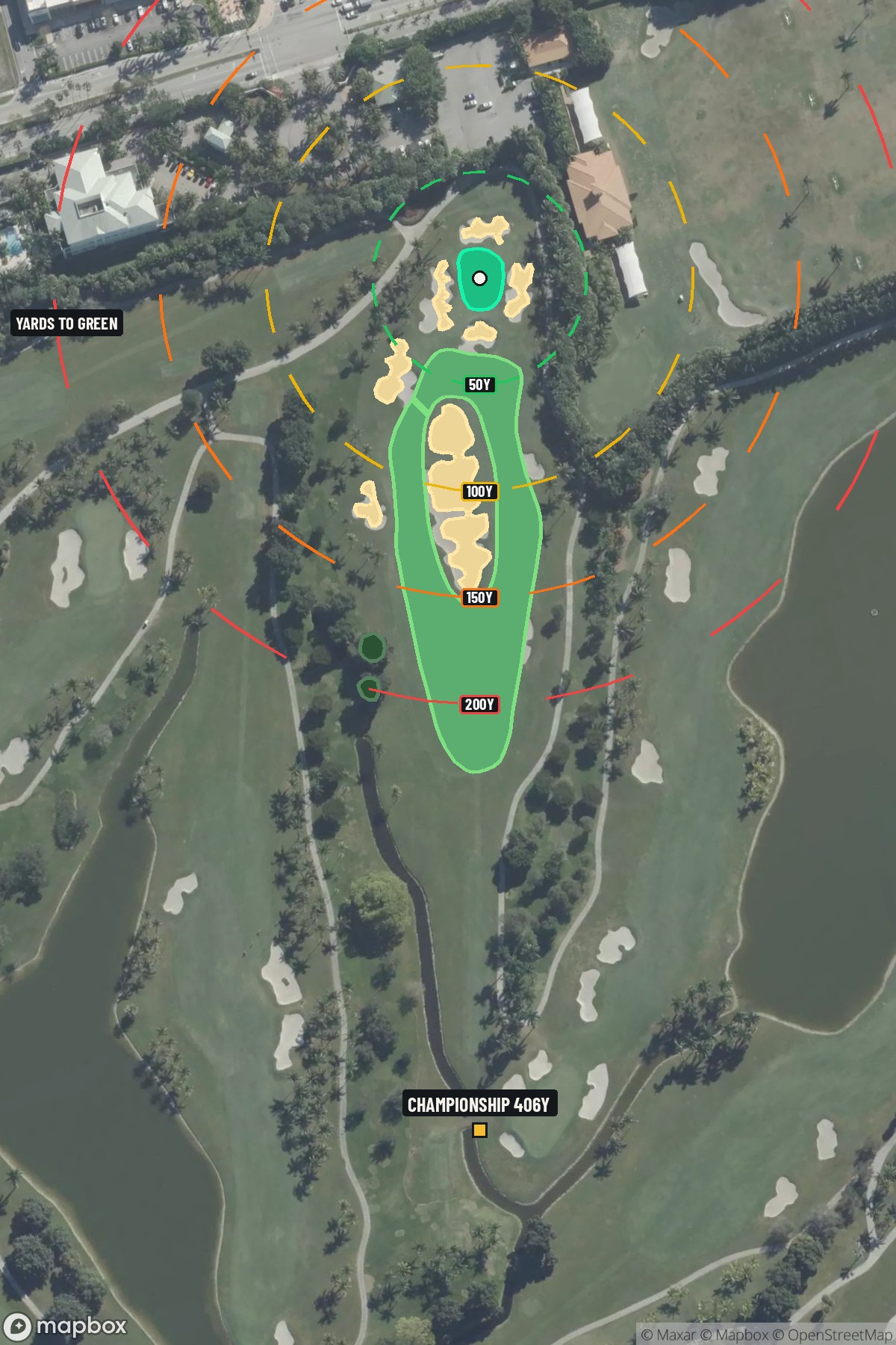 Hole 11 aerial at Doral Golf Resort and Spa 'The Blue monster'