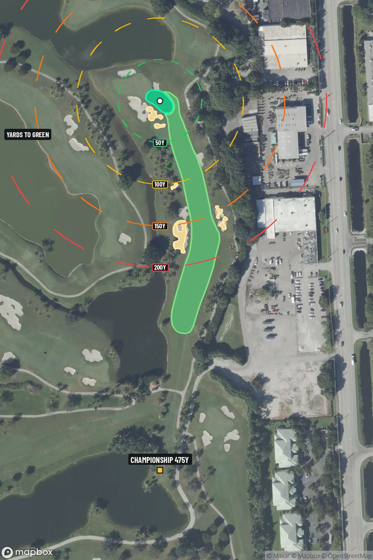 Hole 14 aerial at Doral Golf Resort and Spa 'The Blue monster'
