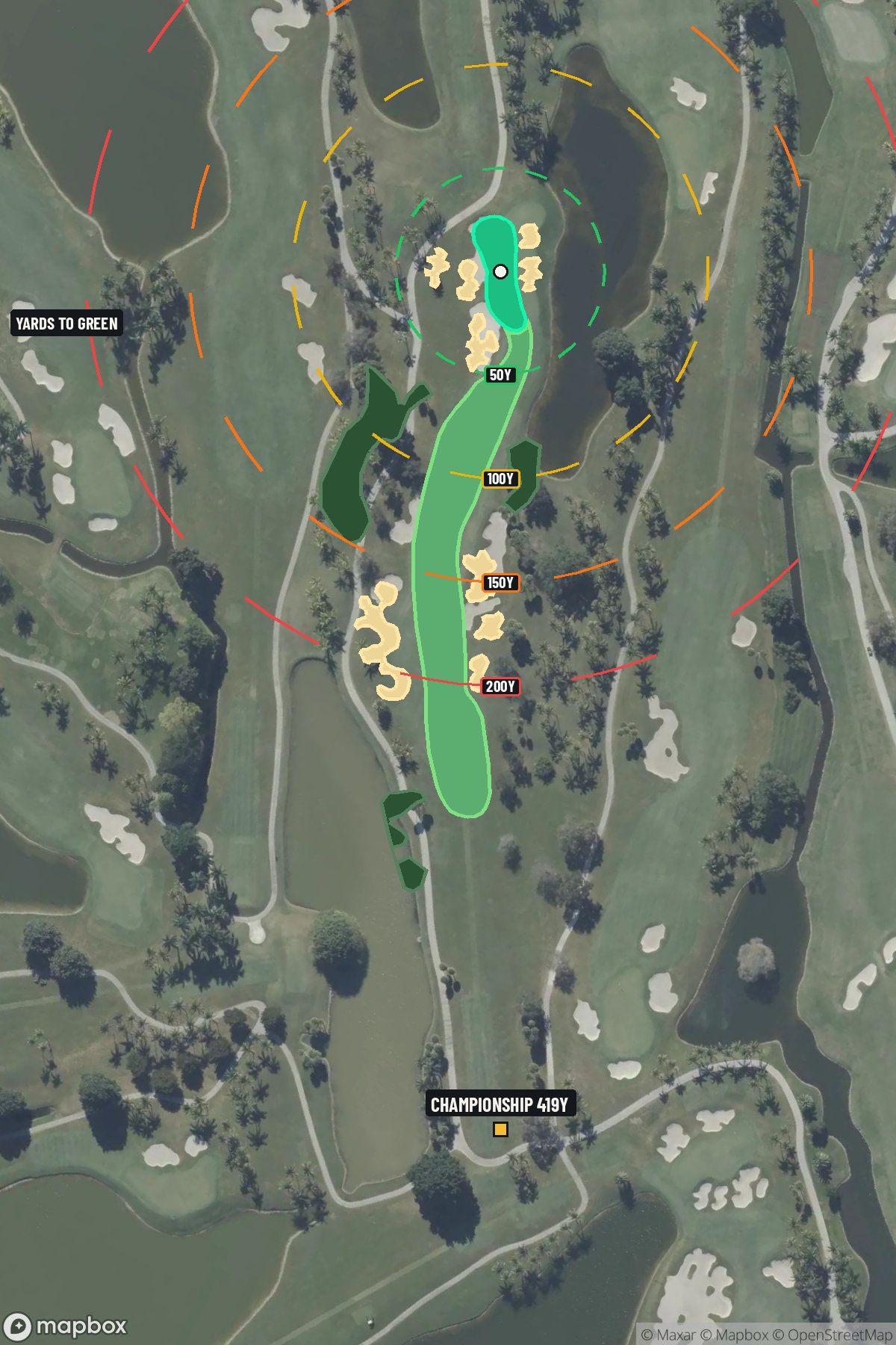 Hole 17 aerial at Doral Golf Resort and Spa 'The Blue monster'