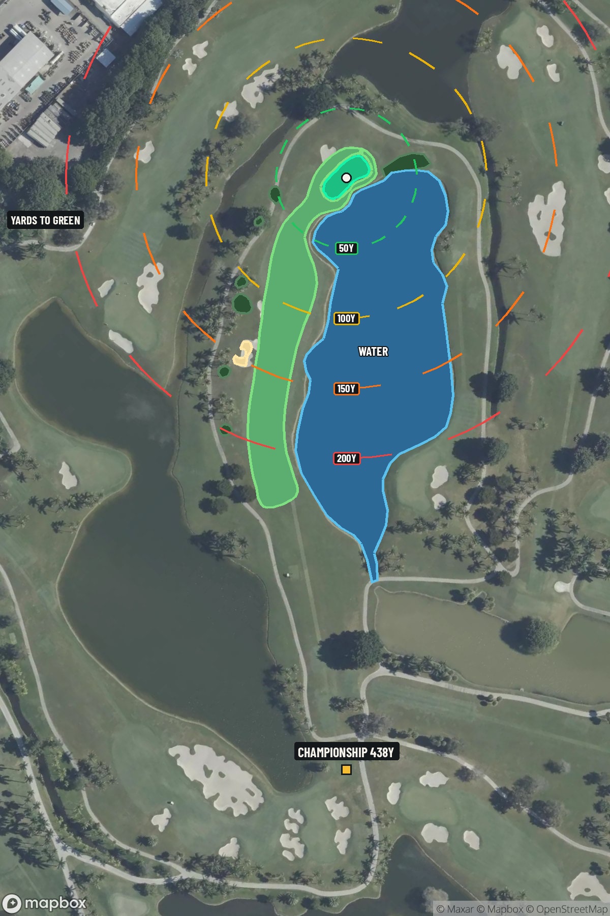 Hole 3 aerial at Doral Golf Resort and Spa 'The Blue monster'